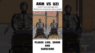 AKM Vs UZI |DAMAGE TEST COMPARISON 🔥#camparison#pubgmobile #BGMIKiBoli #shortsviral #bgmishorts