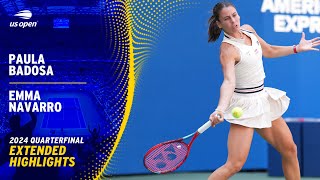 Paula Badosa vs. Emma Navarro Extended Highlights | 2024 US Open Quarterfinal