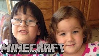 Minecraft - Lil Sisters: Chloe & Genna (EP 10),4,5 Year Old Girls, Split-Screen Let's Play Gameplay