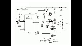 Простой и мощный инвертор напряжения 12V - 220V