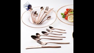 rose color cutlery set hot sale in Amazon china wholesaler