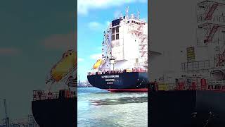 new ship launching in sea |