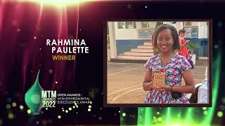 MTM Enviromental Execellence Award WINNER RAHMINA PAULETTE