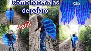 como hacer alas y máscara de pajaro fácil #manualidad