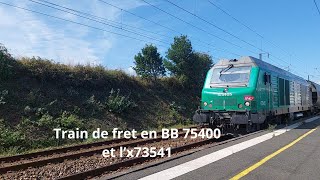 Spot en bretagne#299, Train de fret en BB 75400 et l’x73541