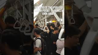 FÃS CANTAM PURSUIT OF VIKINGS DO AMON AMARTH NO METRÔ DE SINGAPURA #shorts #amonamarth