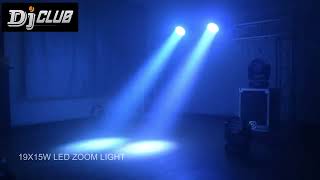 DJCLUB LED Zoom Wash 19X15W LED Moving Head DMX Lights