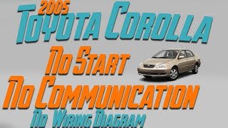 2005 Toyota Corolla no start - no communication - No wiring Diagram