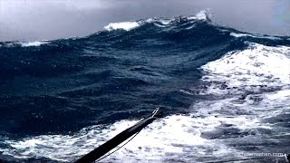 Vendée Globe - sailing in violent storm with 50 knots - Sturmsegeln im Southern Ocean