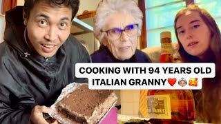 MAKING COFFEE CAKE WITH ITALIAN GRANDMOTHER👵🏻🇮🇹 ISTRI BULE SAYA MEMBUAT KUE DENGAN NENEK