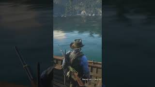 Lúcio Lendário puxando Pescador pra dentro d'água- RDR2