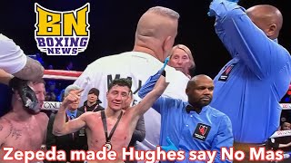 William Zepeda made Maxi Hughes quit on the stool at the end of the 4th rd! Post fight talk!