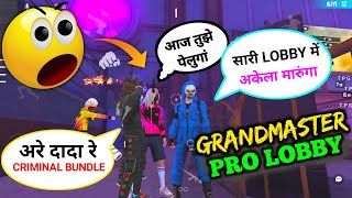 GrandMaster pro Lobby || Blue Criminal, Red Criminal, Hip Hop Sabko Pel Diya Tumhare bhai ne 😂