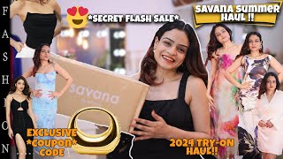 I SHOPPED from an *EXCLUSIVE* Flash Sale on SAVANA | Upto 70% off | Summer Dresses Haul Savana