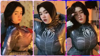 Tiktok hot id @meimei_swan cosplay spiderman noir