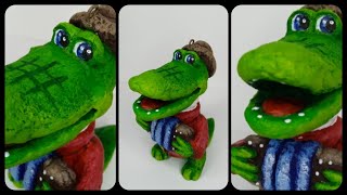 МК Крокодил Гена из ваты на ёлочку / Ватная игрушка  / DIY Crocodile Gena from cotton wool