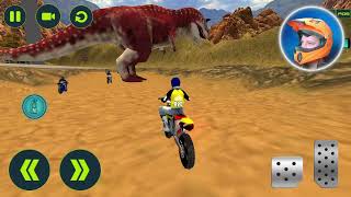 Offroad Dino Escape Heavy Bike Racing - Stunt Bike Simulation Game - Android Gameplay