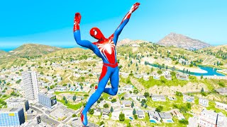 GTA 5 Spiderman Epic Jumps Compilation(GTA V Fails Funny Moments)