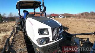 Pásový traktor LAMBORGHINI Strike C115 || Půdní fréza PTH Eco Crusher 100 | Malostroje.cz