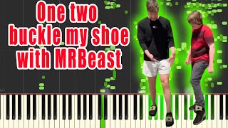 MrBeast One Two Buckle My Shoe but it's MIDI (Auditory Illusion) |  Buckle My Shoe Piano sound