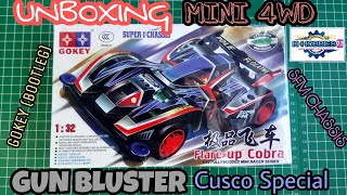 Unboxing Mini 4WD Gun Bluster Cusco Special Gokey (Bootleg) [ミニ四駆]