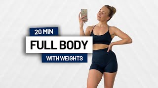 20 MIN FULL BODY BURN WORKOUT - With Weights - Home Workout