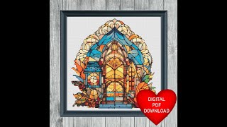 Stained Glass House Cross Stitch Video