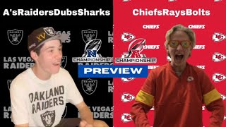 2022 NFL CHAMPIONSHIP WEEKEND PREDICTIONS with A'sRaidersDubsSharks