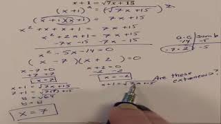 Lesson 5.4 Solving an Equation with an Extraneous Solution