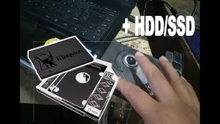 AGREGAR UN SEGUNDO DISPOSITIVO DE ALMACENAMIENTO HDD O SSD / QUITAR UNIDAD DE CD/DVD