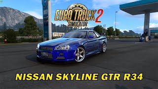 Nissan Skyline GTR R34 v1.2 для Euro Truck Simulator 2 (1.45.x)Обзор мода