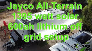 Jayco All-Terrain 600ah/1395 watt off grid lithium setup, Air Conditioning, microwave, air fryer etc