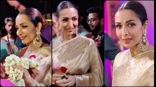 Malaika Arora Looks Beautiful in Saree Look for Zee Marathi Awards 2023 Sweet Gesture with Selfies