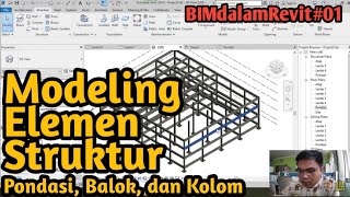 Modeling BIM dalam Autodesk Revit - Part 1 ( Elemen Struktur Pondasi, Balok, dan Kolom)