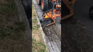 Vandaele weed brush #StreetMaintenance #Sustainable #tractor