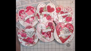 My @annagriffinvideos Simply Rocking Valentine Cards I made #paper #shabbychic #cardmaking  #art