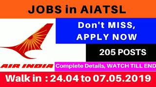 AIATSL Recruitment 2019