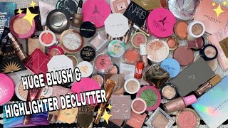 HIGHLIGHTER AND BLUSH DECLUTTER 2022 | Vanessa lopez