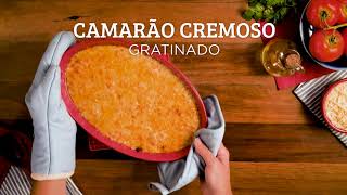 Receita de Camarão Gratinado e Cremoso - Receitas de Camarão - Dicionário de Receitas