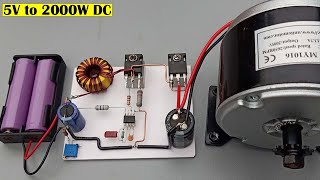 5V to 2000W DC !! High Power 2000W DC Motor run with Boost Circuit , DC 5v to 232v DC Converter