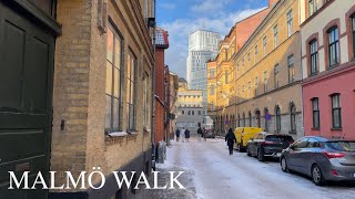 🇸🇪 Malmö, Sweden Walking Tour | Winter Walk in Central Malmö [4K HDR 60fps Binaural ASMR]