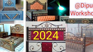 स्टील बेड न्यू डिजाइन 2024 मॉडल stainless steel bed design 30 items steel pipe bending🙏👌