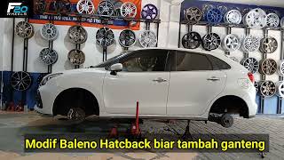 MODIFIKASI SUZUKI BALENO HATCBACK BIAR TAMBAH GANTENG PAKAI VELG HSR WHEEL TERBARU RING 17