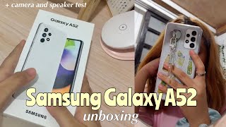 Samsung Galaxy A52 Unboxing 🩷 | phone charms + camera and speaker test