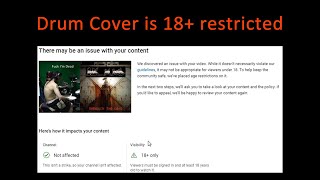 Drum Cover is 18+ restricted