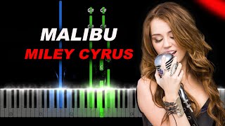 Miley Cyrus - Malibu Piano Tutorial