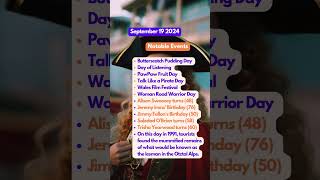 September 19 2024 #butterscotchpuddingday #dayoflistening #pawpawfruitday #talklikeapirateday