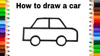 How to draw a cute car | Car drawing | @Cutedrawings01