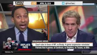 ESPN First Take   Stephen A  Smith Goes Insane After Tom Brady Suspended