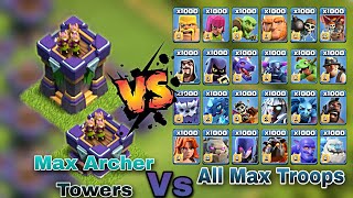 All Max 1000 Troops Vs 200 Max Archer Towers #clashofclans #coc #doomboom